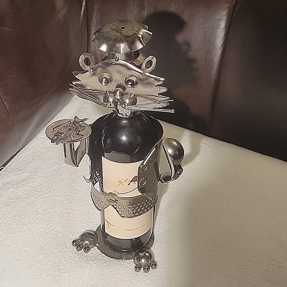 Wine Holder Stainless Steel Wine Rack Modern Metal Wine holder waiter - Picture 1 of 3